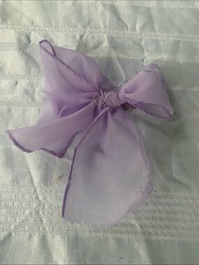 Lavender Chiffon Bow Hair Accessory